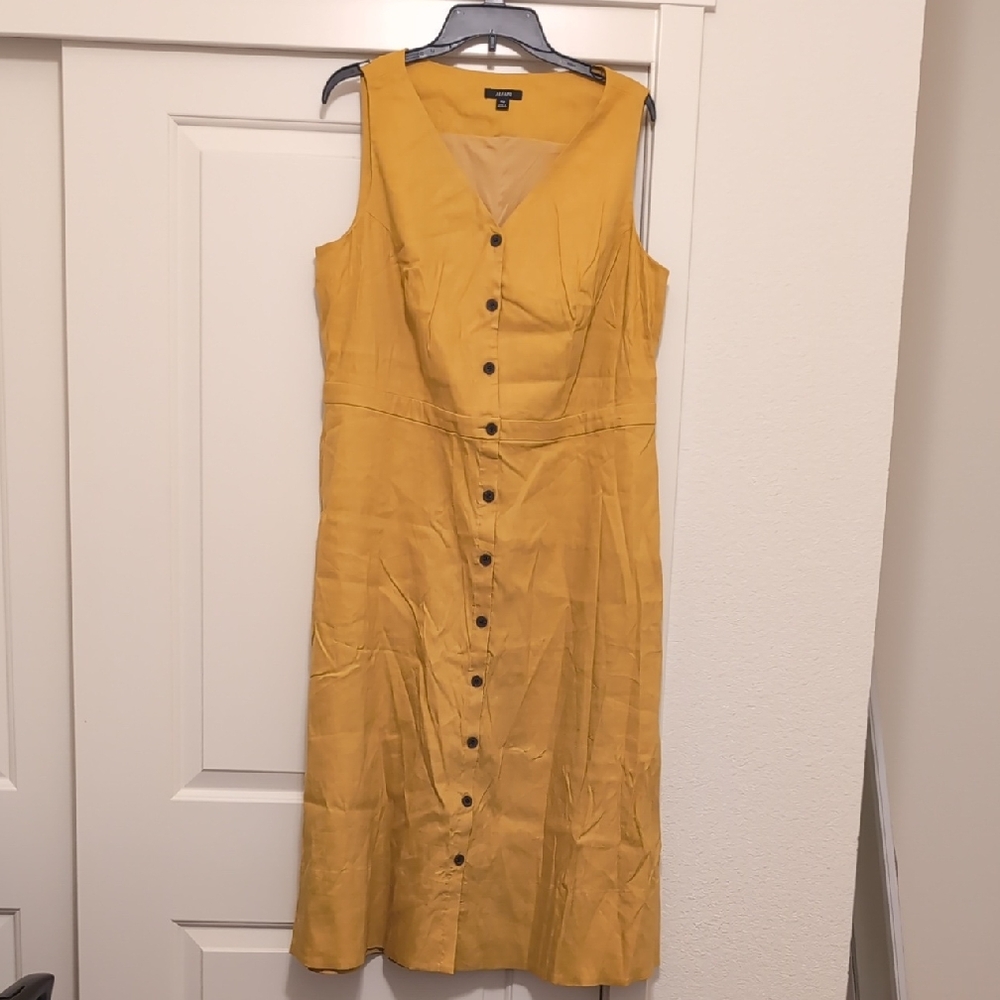 Alfani - Mustard Sleeveless Midi Dress Size 14W